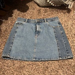 Denim mini skirt